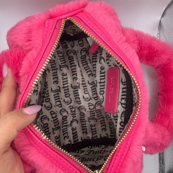 NWT Juicy Couture Pink Fuzzy Crossbody - Picture 11 of 11